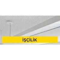 Alçı levha ile delikli (akustik) asma tavan yapılması (60x120x9,5 mm) (Malzeme Hariç) (İşçilik)