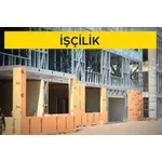 Her iki yüzü cam elyaf şilte kaplı, lifler ile güçlendirilmiş alçı levhalar ile tek iskeletli dış cephe duvarı yapılması ( Tek Duvar C 100 profili-60 cm aks aralığı) (dış yüzeyde tek kat 12,5 mm cam elyaf şilte kaplı levha, iç yüzünde (Malzeme Hariç) (İşç Her iki yüzü cam elyaf şilte kaplı, lifler ile güçlendirilmiş alçı levhalar ile tek iskeletli dış cephe duvarı yapılması ( Tek Duvar C 100 profili-60 cm aks aralığı) (dış yüzeyde tek kat 12,5 mm cam elyaf şilte kaplı levha, iç yüzünde (Malzeme Hariç) (İşç