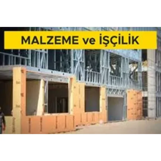 Her iki yüzü cam elyaf şilte kaplı, lifler ile güçlendirilmiş alçı levhalar ile çift iskeletli (bağlantılı) dış cephe duvarı yapılması (Çift Duvar C 75 profili-60 cm aks aralığı) (dış yüzeyde tek kat 12,5 mm cam elyaf şilte kaplı levha, (Malzeme Dahil) Her iki yüzü cam elyaf şilte kaplı, lifler ile güçlendirilmiş alçı levhalar ile çift iskeletli (bağlantılı) dış cephe duvarı yapılması (Çift Duvar C 75 profili-60 cm aks aralığı) (dış yüzeyde tek kat 12,5 mm cam elyaf şilte kaplı levha, (Malzeme Dahil)