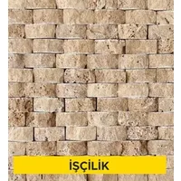 Her renk, boyut, şekil ve desende fileli (file üzerine dizilmiş) doğal taş mozaikler (derzsiz - patlatma yüzeyli) ile derzsiz duvar ve cephe kaplaması yapılması. (Malzeme Hariç) (İşçilik)