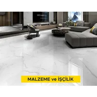 (42,5 x 42,5 cm) veya (45 x 45 cm) anma ebatlarında, her türlü desen ve yüzey özelliğinde, I.kalite, beyaz seramik yer karoları ile 3 mm derz aralıklı döşeme kaplaması yapılması (karo yapıştırıcısı ile) (Malzeme Dahil) (42,5 x 42,5 cm) veya (45 x 45 cm) anma ebatlarında, her türlü desen ve yüzey özelliğinde, I.kalite, beyaz seramik yer karoları ile 3 mm derz aralıklı döşeme kaplaması yapılması (karo yapıştırıcısı ile) (Malzeme Dahil)