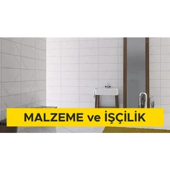 15 x 60 cm anma ebatlarında, her türlü desen ve yüzey özelliğinde, I.kalite, beyaz, sırlı porselen karo ile 3 mm derz aralıklı döşeme kaplaması yapılması (karo yapıştırıcısı ile) (Malzeme Dahil) 15 x 60 cm anma ebatlarında, her türlü desen ve yüzey özelliğinde, I.kalite, beyaz, sırlı porselen karo ile 3 mm derz aralıklı döşeme kaplaması yapılması (karo yapıştırıcısı ile) (Malzeme Dahil)