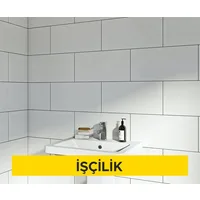 30 x 60 cm anma ebatlarında, her türlü desen ve yüzey özelliğinde, I.kalite, beyaz, sırlı porselen karo ile 3 mm derz aralıklı döşeme kaplaması yapılması (karo yapıştırıcısı ile) (Malzeme Hariç) (İşçilik)
