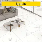 60 x 60 cm anma ebatlarında, her türlü desen ve yüzey özelliğinde, I.kalite, renkli, sırlı porselen karo ile 3 mm derz aralıklı döşeme kaplaması yapılması (karo yapıştırıcısı ile) (Malzeme Hariç) (İşçilik)