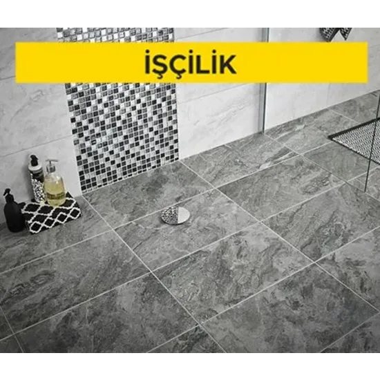 30 x 60 cm anma ebatlarında, rektifiyeli, her türlü renk, desen ve yüzey özelliğinde, I.kalite, mat, sırsız porselen karo ile 3 mm derz aralıklı döşeme kaplaması yapılması (karo yapıştırıcısı ile) (Malzeme Hariç) (İşçilik) 30 x 60 cm anma ebatlarında, rektifiyeli, her türlü renk, desen ve yüzey özelliğinde, I.kalite, mat, sırsız porselen karo ile 3 mm derz aralıklı döşeme kaplaması yapılması (karo yapıştırıcısı ile) (Malzeme Hariç) (İşçilik)