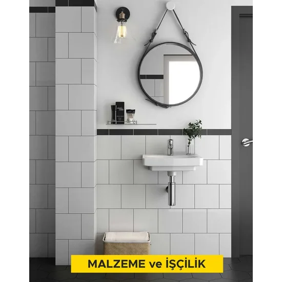 20 x 20 cm anma ebatlarında, her türlü desen ve yüzey özelliğinde, I.kalite, beyaz, sırlı porselen karo ile 3 mm derz aralıklı duvar ve cephe kaplaması yapılması (karo yapıştırıcısı ile) (Malzeme Dahil) 20 x 20 cm anma ebatlarında, her türlü desen ve yüzey özelliğinde, I.kalite, beyaz, sırlı porselen karo ile 3 mm derz aralıklı duvar ve cephe kaplaması yapılması (karo yapıştırıcısı ile) (Malzeme Dahil)