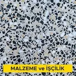 Mermer agregalı betondan yapılmış hazır, teçhizatlı, (L) şeklinde levha ile denizlik, parapet veya harpuşta yapılması (her türlü yüzey işlemli) (Malzeme Dahil)