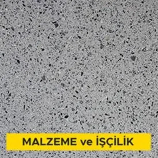 Granit agregalı betondan yapılmış hazır, teçhizatlı, (L) şeklinde levha ile denizlik, parapet veya harpuşta yapılması (her türlü yüzey işlemli) (Malzeme Dahil)