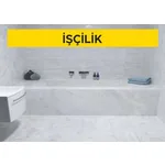 2 cm kalınlığında beyaz mermer levha ile döşeme kaplaması yapılması (2cmx30-40-50cmxserbest boy) (honlu ve cilalı hariç her türlü yüzey işlemli) (Malzeme Hariç) (İşçilik)