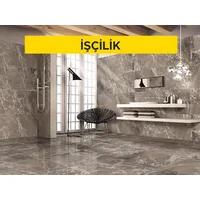 2 cm kalınlığında renkli mermer levha ile döşeme kaplaması yapılması (2cmx30- 40-50cmxserbest boy) (honlu veya cilalı) (Malzeme Hariç) (İşçilik)