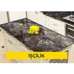 3 cm kalınlığındaki renkli mermer ile tezgah üstü kaplaması yapılması (Malzeme Hariç) (İşçilik)