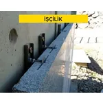 Mermer veya travertenlerin dübellerle betona ankre edilmesi (Malzeme Hariç) (İşçilik)
