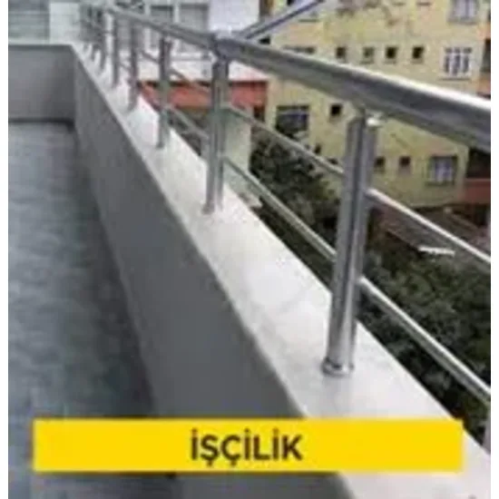 3 cm kalınlığında beyaz mermer levha ile parapet yapılması (3cmx30-40- 50cmxserbest boy) (honlu veya cilalı) (Malzeme Hariç) (İşçilik)