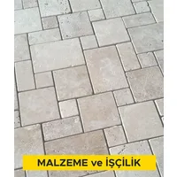 4 cm kalınlığında açık renkli traverten levha ile döşeme kaplaması yapılması (4cmx30-40-50cmxserbest boy) (honlu veya cilalı) (Malzeme Dahil)