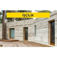 3 cm kalınlığında açık renkli traverten levha ile dış denizlik yapılması (3cmx30-40- 50cmxserbest boy) (honlu veya cilalı) (Malzeme Hariç) (İşçilik)