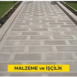 4 cm kalınlığında andezit levha ile döşeme kaplaması yapılması (30cmxserbest boy) (Malzeme Dahil)