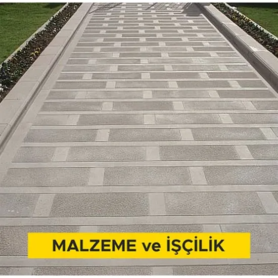 Andezit plaklar ile merdiven basamağı kaplaması yapılması (B:6 cm, R:4 cm) (Malzeme Dahil)
