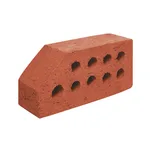Çenesizler Toprak - Kiremit Tuğla - Büyük Pres Tuğla 45° Kesik Köşe - 215 x 102 x 65 mm Ebatlarında Pres Tuğla