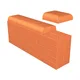 Çenesizler Toprak - Kiremit Tuğla - Büyük Pres Tuğla Çift Oval İç Köşe - 215 x 215 x 102 mm Ebatlarında Pres Tuğla