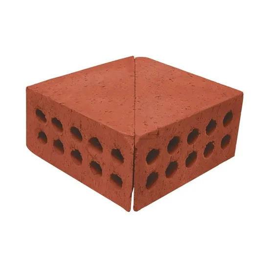 Çenesizler Toprak - Kiremit Tuğla - Büyük Pres Tuğla Dış Köşe Dönüş - 215 x 215 x 65 mm Ebatlarında Pres Tuğla