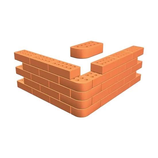 Çenesizler Toprak - Kiremit Tuğla - Büyük Pres Tuğla Oval - 215 x 102 x 102 mm Ebatlarında Pres Tuğla