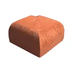 Çenesizler Toprak - Kiremit Tuğla - Büyük Pres Tuğla Oval Dış Köşe Dönüş - 215 x 215 x 102 mm Ebatlarında Pres Tuğla