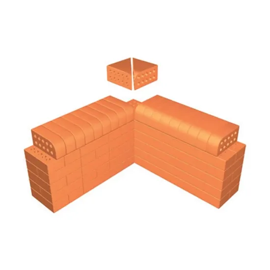Çenesizler Toprak - Kiremit Tuğla - Büyük Pres Tuğla Oval İç Köşe Dönüş - 215 x 215 x 102 mm Ebatlarında Pres Tuğla