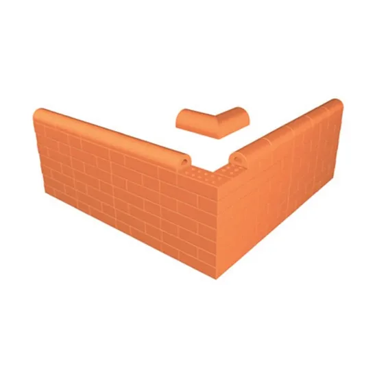 Çenesizler Toprak - Kiremit Tuğla - Küpeşte Oval Dönüş Tuğla - 215 x 102 x 65 mm Ebatlarında Pres Tuğla