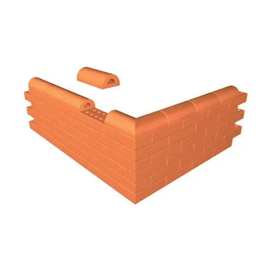 Çenesizler Toprak - Kiremit Tuğla - Küpeşte Oval Tuğla - 215 x 100 x 65 mm Ebatlarında Pres Tuğla