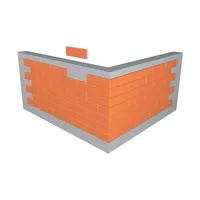 Çenesizler Toprak - Kiremit Tuğla - Biteco Büyük Desenli Kaplama - 240 x 65 x 20 mm Ebatlarında