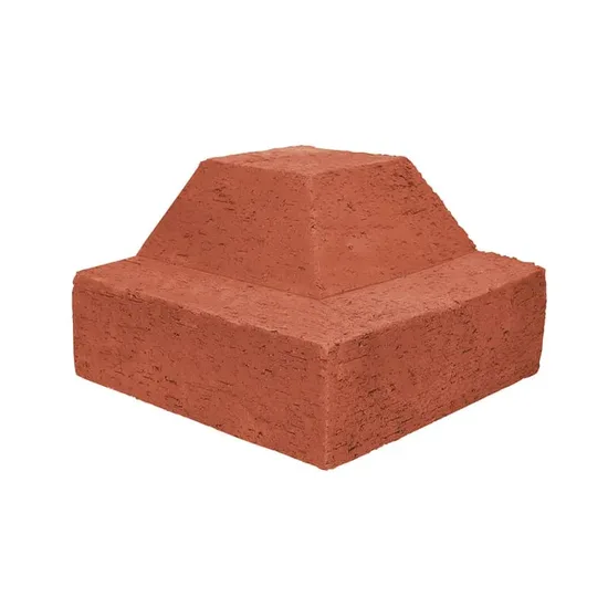 Çenesizler Toprak - Kiremit Tuğla - Bordür Tuğla İnce Dış Köşe Dönüş - 210 x 210 x 125 mm Ebatlarında