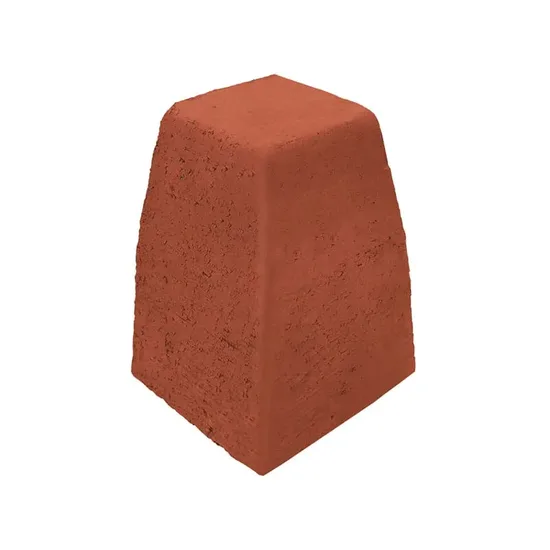 Çenesizler Toprak - Kiremit Tuğla - Bordür Tuğla İnce Dış Köşe Dönüş İki Parça - 125 x 210 x 102 mm Ebatlarında
