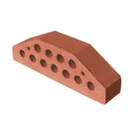 Çenesizler Toprak - Kiremit Tuğla - Büyük Harpuşta Tepesi Kesik - 301 x 100 x 65 mm Ebatlarında Pres Tuğla
