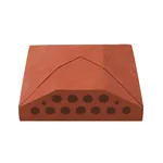 Çenesizler Toprak - Kiremit Tuğla - Büyük Harpuşta Tepesi Kesik Bitiş - 301 x 301 x 105 mm Ebatlarında Pres Tuğla