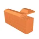 Çenesizler Toprak - Kiremit Tuğla - Büyük Harpuşta Tepesi Kesik Bitiş - 301 x 301 x 105 mm Ebatlarında Pres Tuğla