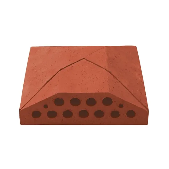 Çenesizler Toprak - Kiremit Tuğla - Büyük Harpuşta Tepesi Kesik Bitiş - 301 x 301 x 105 mm Ebatlarında Pres Tuğla