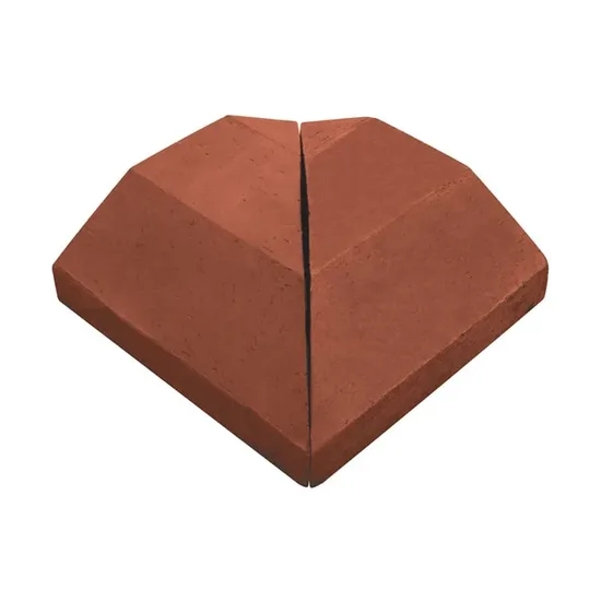 Çenesizler Toprak - Kiremit Tuğla - Büyük Harpuşta Tepesi Kesik Dönüş - 301 x 100 x 105 mm Ebatlarında Pres Tuğla