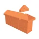 Çenesizler Toprak - Kiremit Tuğla - Büyük Harpuşta Tuğlası - 310 x 65 x 153 mm Ebatlarında Pres Tuğla