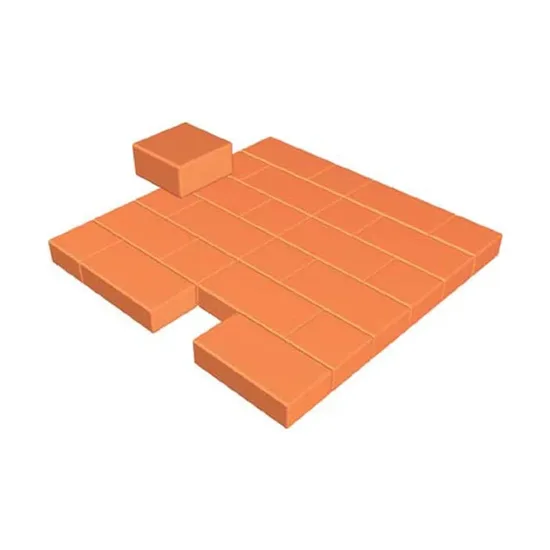Çenesizler Toprak - Kiremit Tuğla - Çevre Taban Tuğlası Yarım - 105 x 105 x 50 mm Ebatlarında