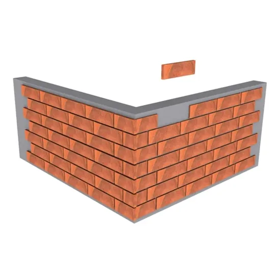 Çenesizler Toprak - Kiremit Tuğla - Harmoni Kaplama Tuğla - 215 x 65 x 15 mm Ebatlarında
