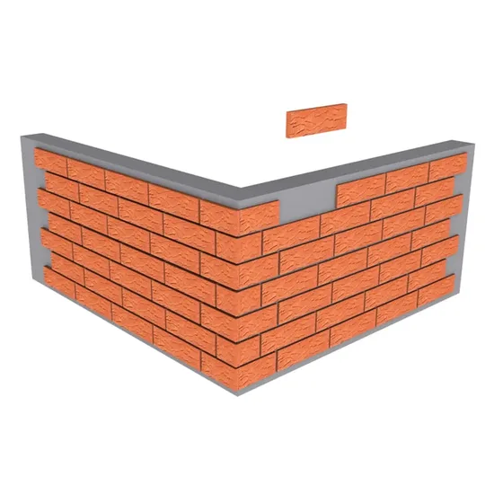 Çenesizler Toprak - Kiremit Tuğla - Hindi Ayağı Kaplama Tuğla - 215 x 65 x 15 mm Ebatlarında