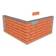 Çenesizler Toprak - Kiremit Tuğla - Hindi Ayağı Kaplama Tuğla - 215 x 65 x 15 mm Ebatlarında