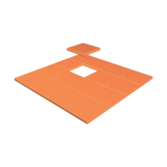 Çenesizler Toprak - Kiremit Tuğla - Kare Taban Tuğla - 200 x 200 x 20 mm Ebatlarında