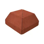 Çenesizler Toprak - Kiremit Tuğla - Küçük Pres Tuğla 45º Kesik Dış Köşe Dönüş - 190 x 190 x 90 mm Ebatlarında Pres Tuğla