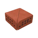Çenesizler Toprak - Kiremit Tuğla - Küçük Pres Tuğla Oval İç Köşe Dönüş - 190 x 190 x 90 mm Ebatlarında Pres Tuğla