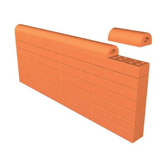 Çenesizler Toprak - Kiremit Tuğla - Küpeşte Oval Tuğla Düz - 190 x 90 x 50 mm Ebatlarında Pres Tuğla