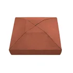 Çenesizler Toprak - Kiremit Tuğla - Sütun Başlığı - 301 x 301 x 105 mm Ebatlarında Pres Tuğla