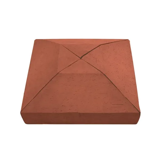 Çenesizler Toprak - Kiremit Tuğla - Sütun Başlığı - 301 x 301 x 105 mm Ebatlarında Pres Tuğla
