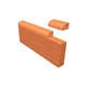 Çenesizler Toprak - Kiremit Tuğla - Uzun Çeyrek Daire - 190 x 90 x 50 mm Ebatlarında Pres Tuğla