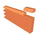 Çenesizler Toprak - Kiremit Tuğla - Uzun Çeyrek Daire Düz - 190 x 90 x 50 mm Ebatlarında Pres Tuğla